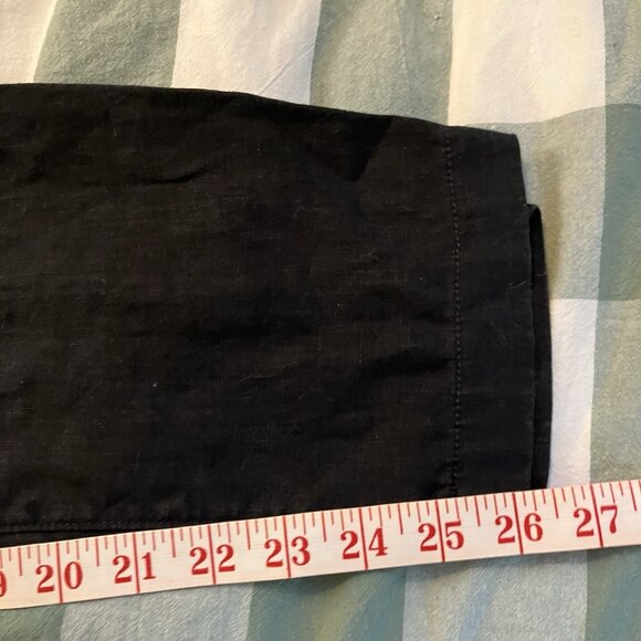 C&C California Linen Pants Womens S Black Straight Leg Minimalist Neutral - Picture 8 of 9